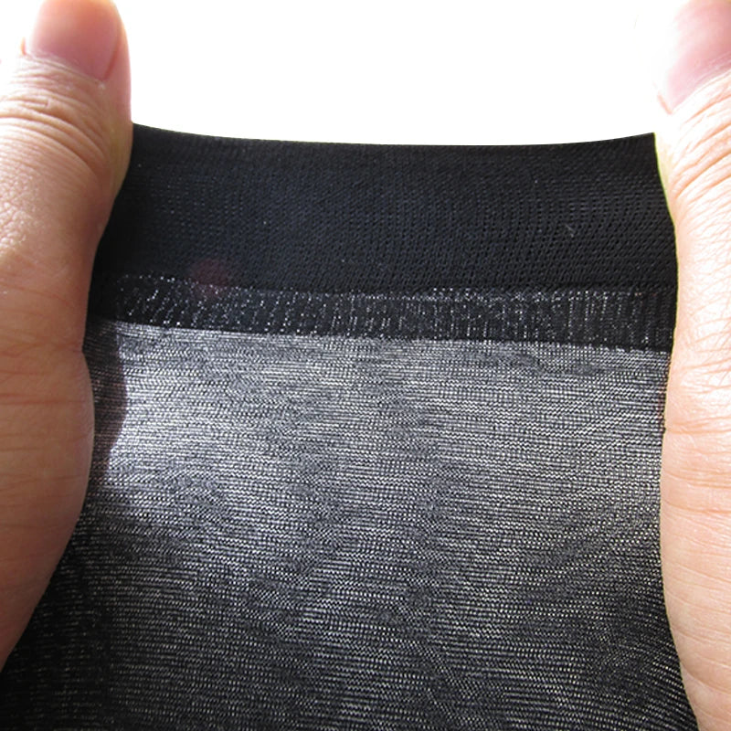 Velvet Sheer Ankle Socks Set for Women | Soft Thin Nylon Silk Socks Pack in black-5Pairs - alternate view 6