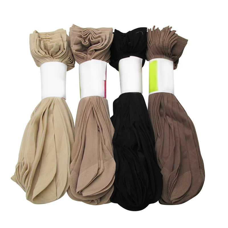 Velvet Sheer Ankle Socks Set for Women | Soft Thin Nylon Silk Socks Pack in black-5Pairs - alternate view 4