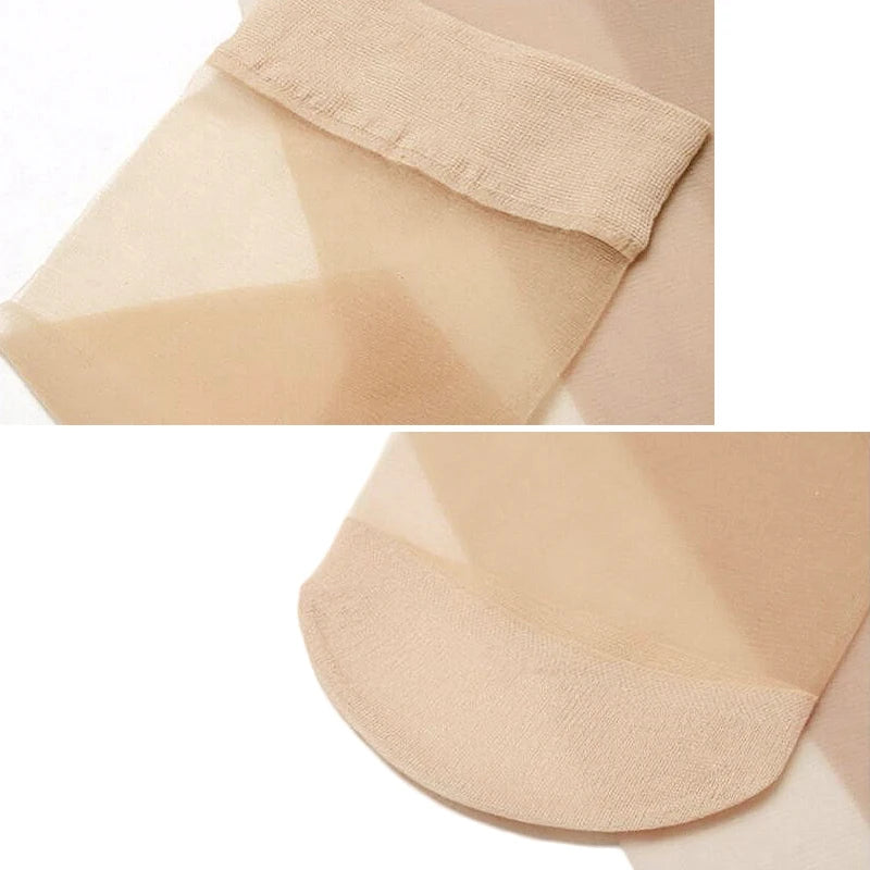 Velvet Sheer Ankle Socks Set for Women | Soft Thin Nylon Silk Socks Pack in black-5Pairs - alternate view 5