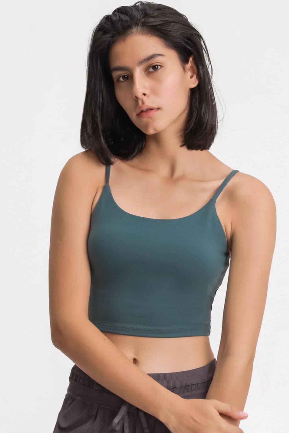 Feel Like Skin Scoop Neck Sports Cami in Black - alternate view 16