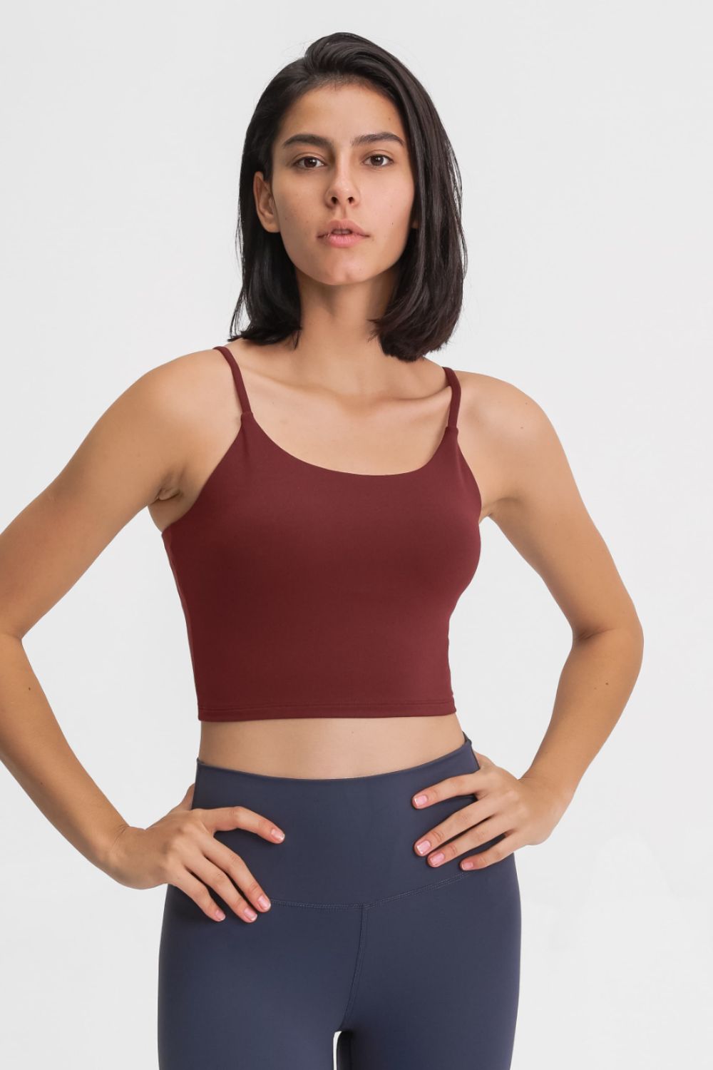 Feel Like Skin Scoop Neck Sports Cami in Black - alternate view 23