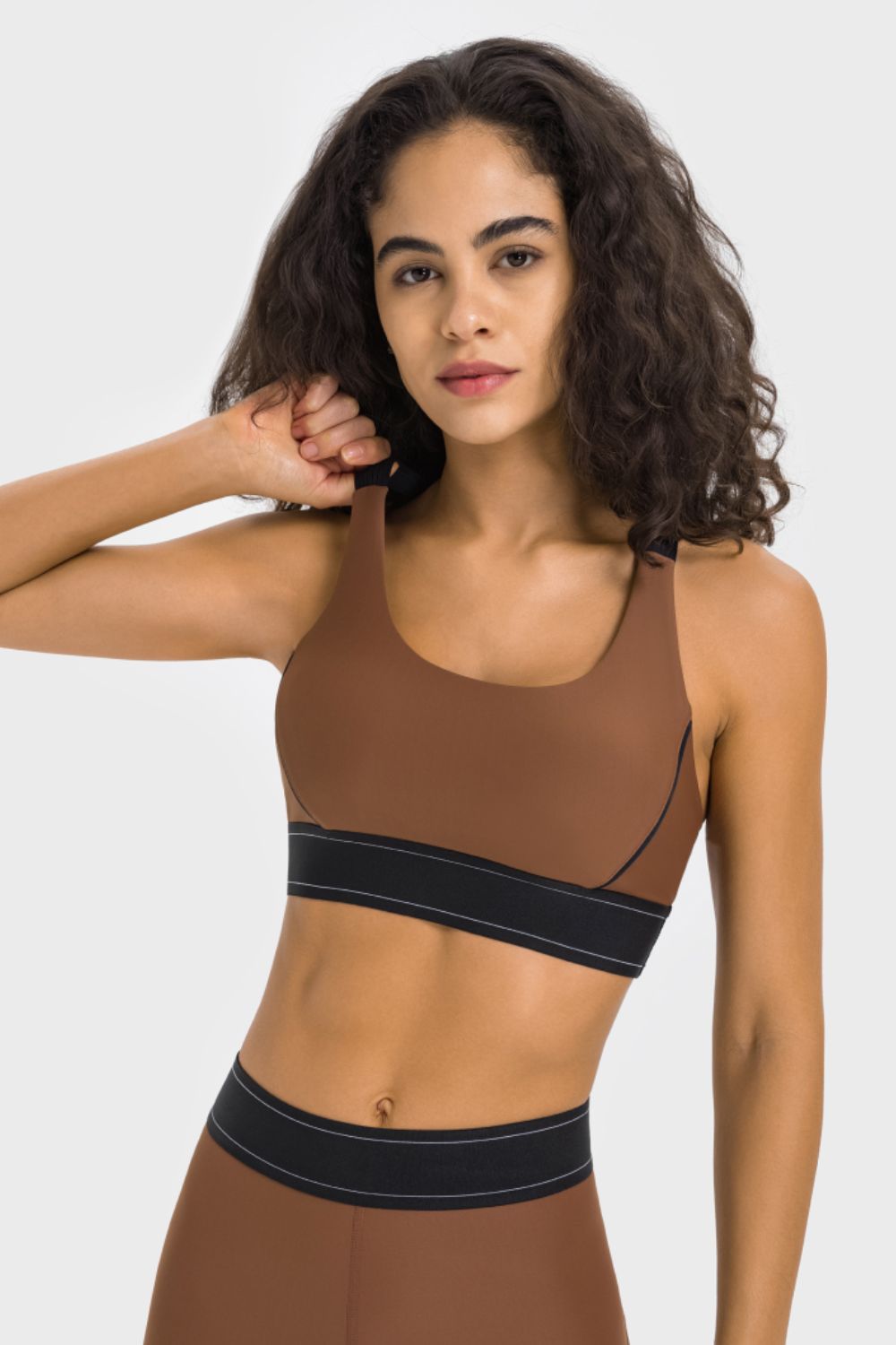 Contrast Sports Bra in Black - alternate view 11