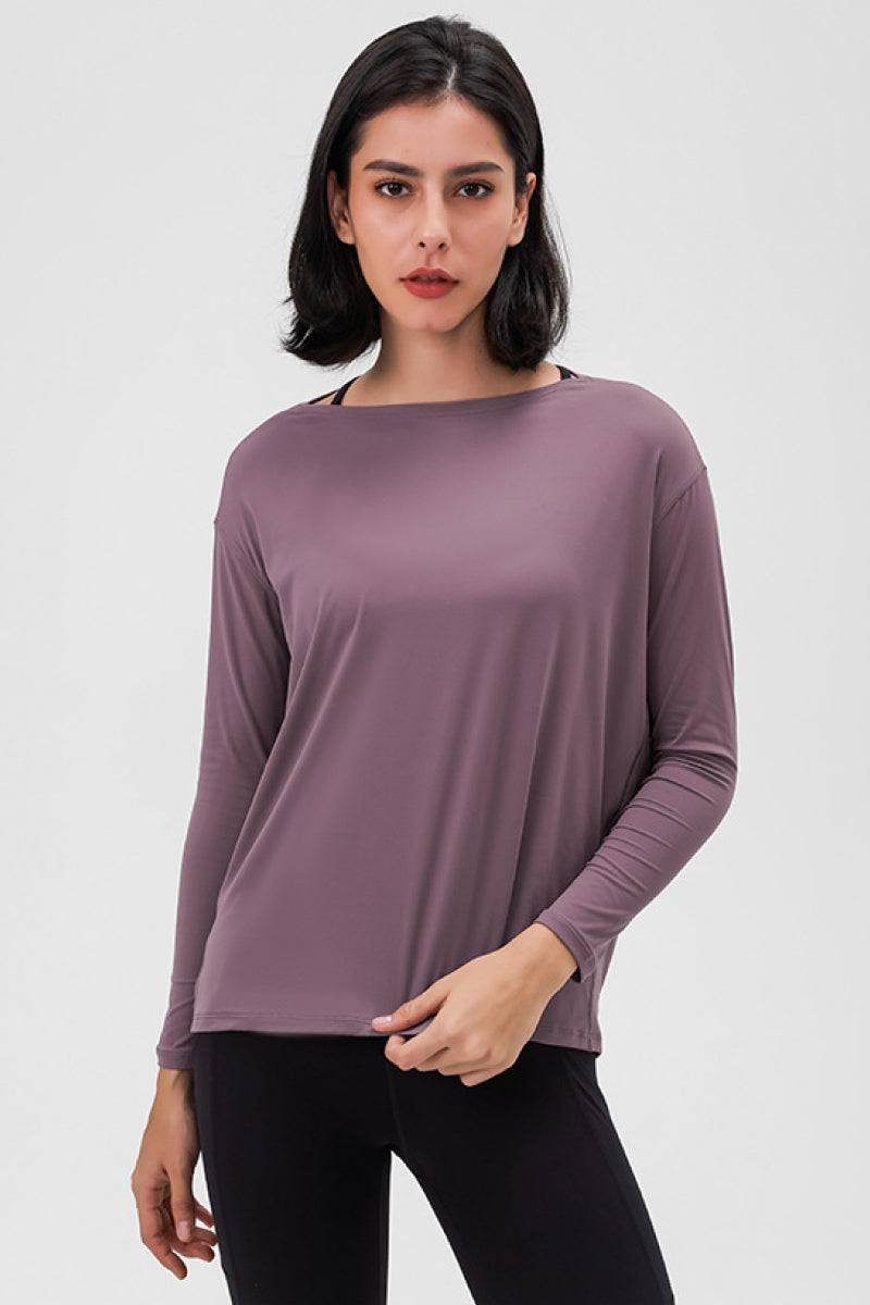 Loose Fit Active Top in Mustard - alternate view 4