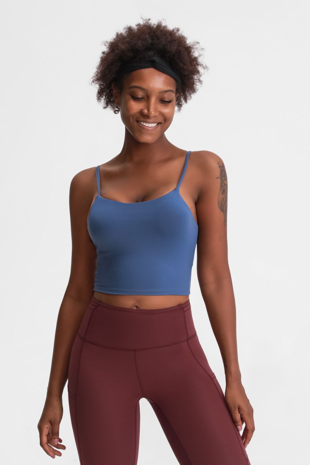 Feel Like Skin Scoop Neck Sports Cami in Black - alternate view 5