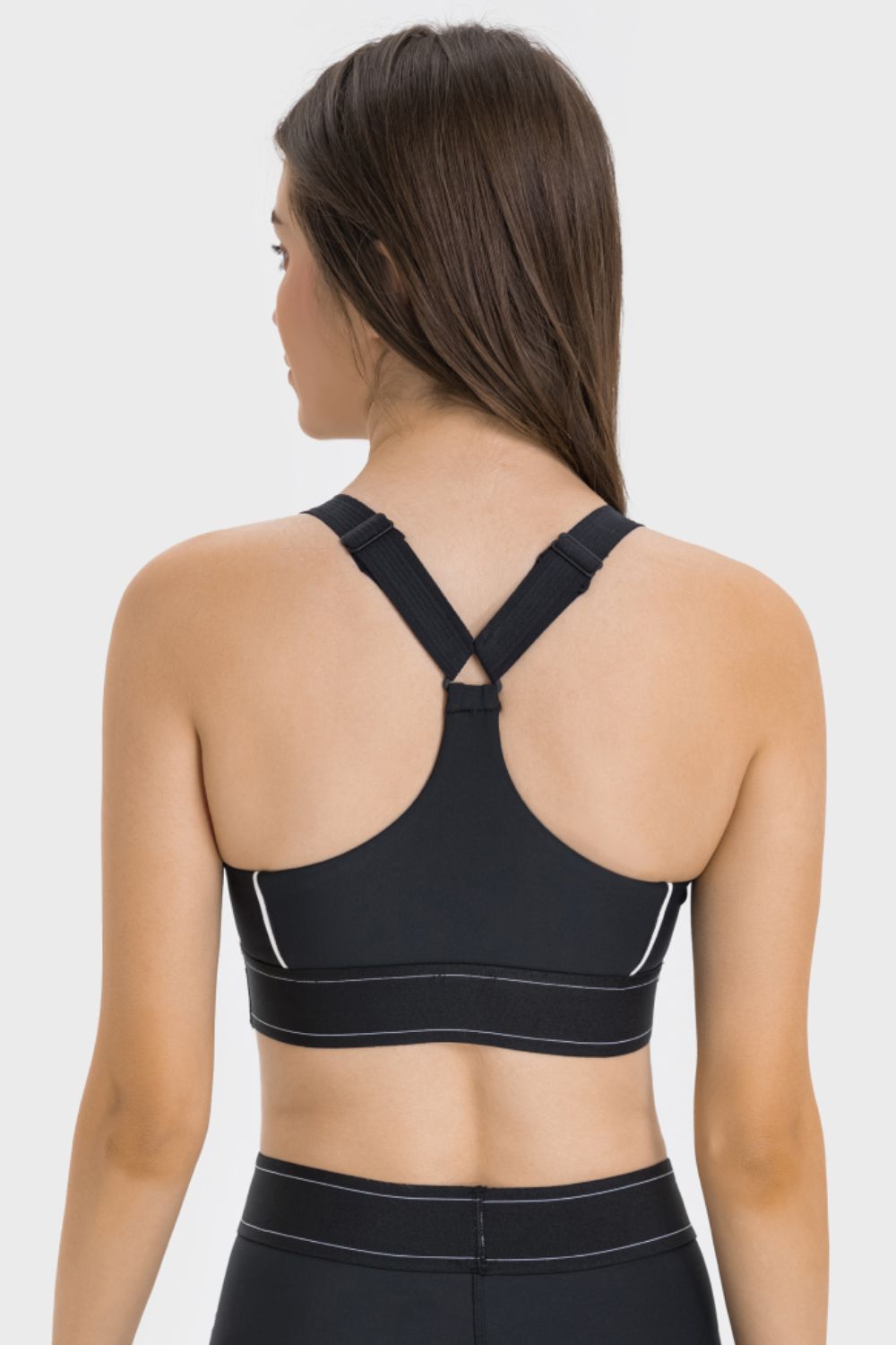 Contrast Sports Bra in Black - alternate view 9