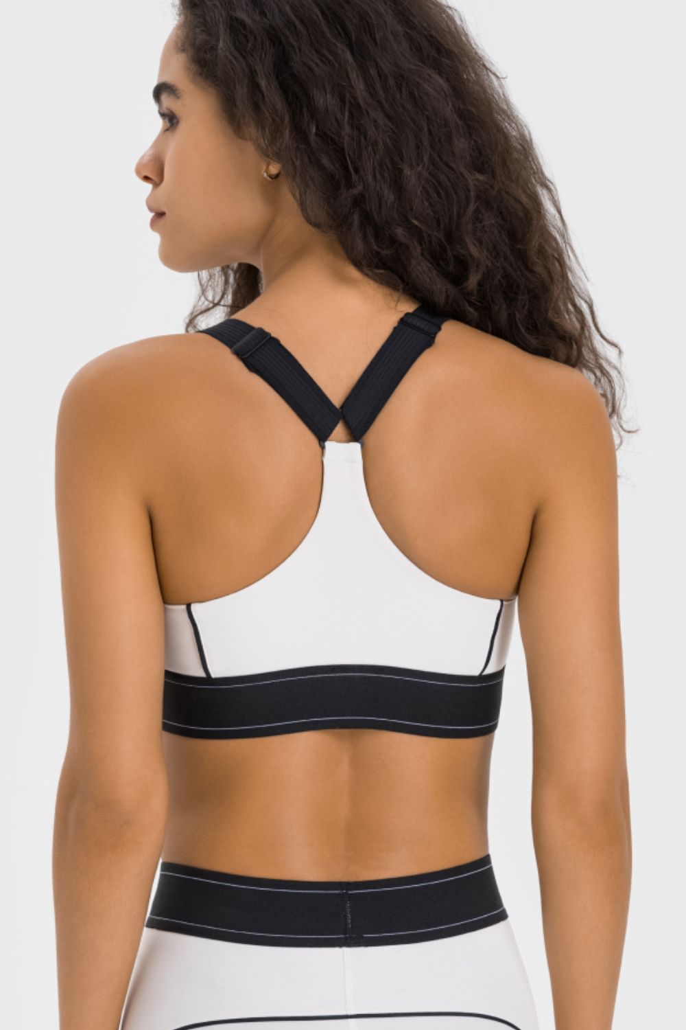 Contrast Sports Bra in Black - alternate view 6