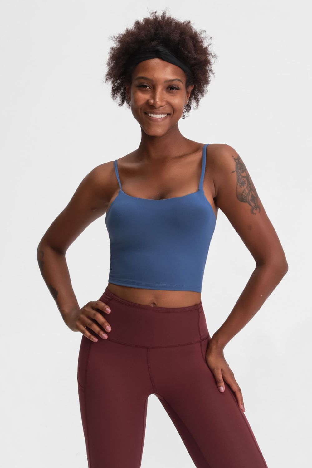Feel Like Skin Scoop Neck Sports Cami in Black - alternate view 6
