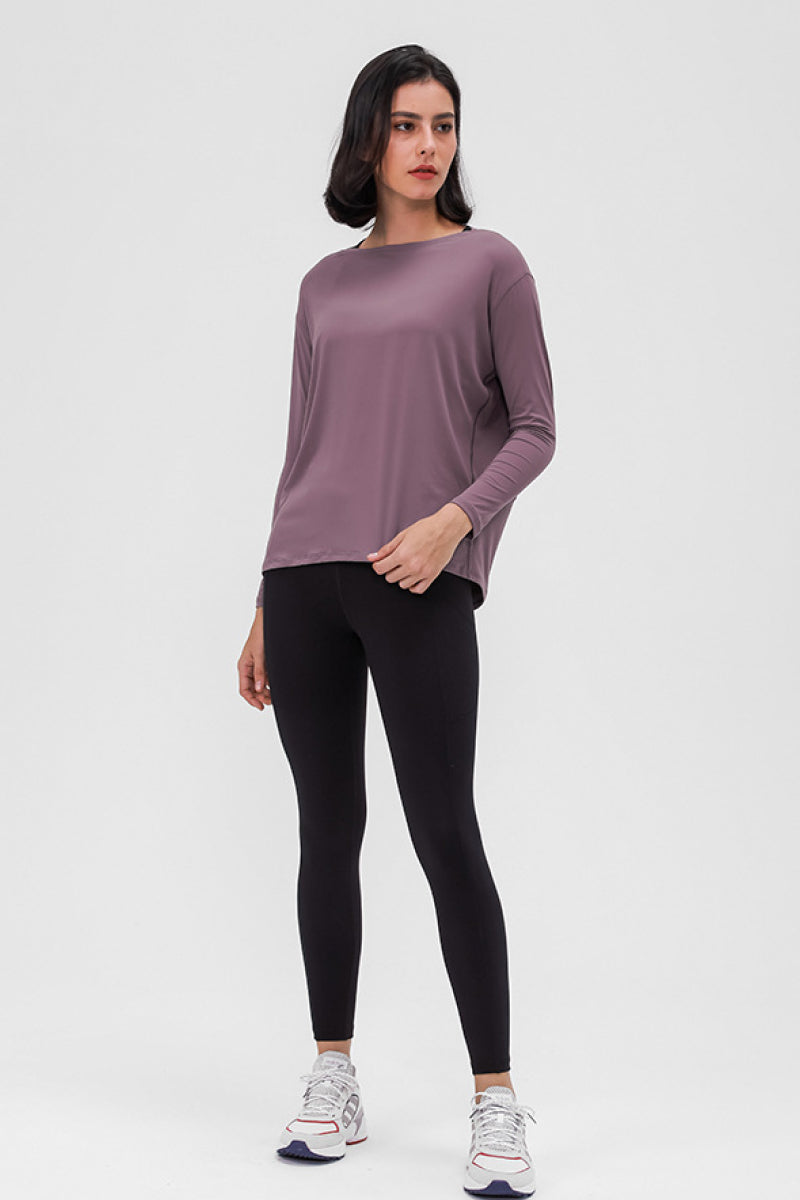 Loose Fit Active Top in Mustard - alternate view 6