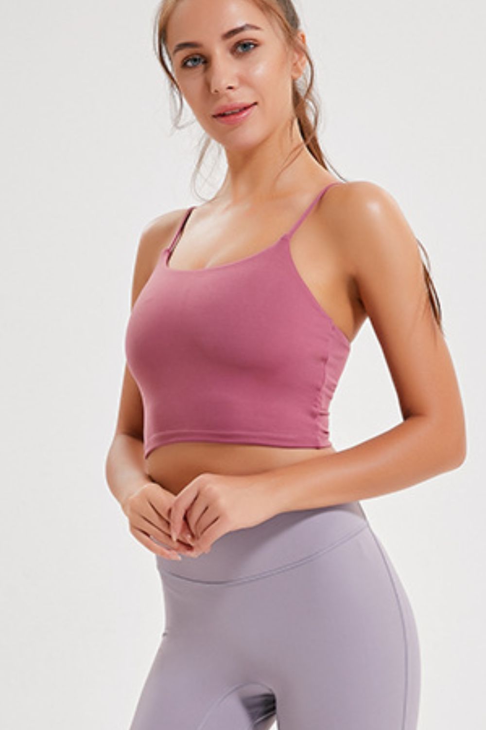 Feel Like Skin Scoop Neck Sports Cami in Black - alternate view 14