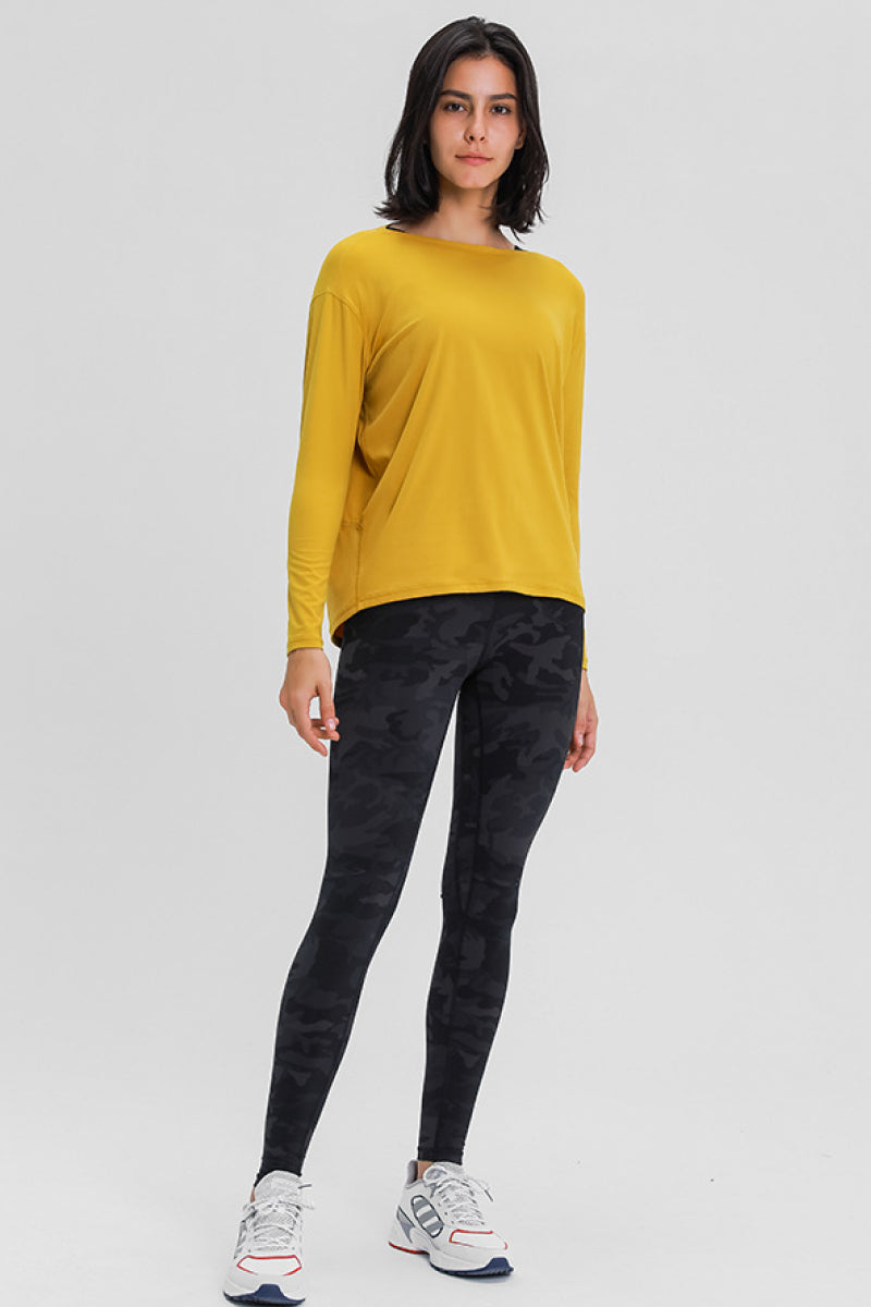 Loose Fit Active Top in Mustard - alternate view 10