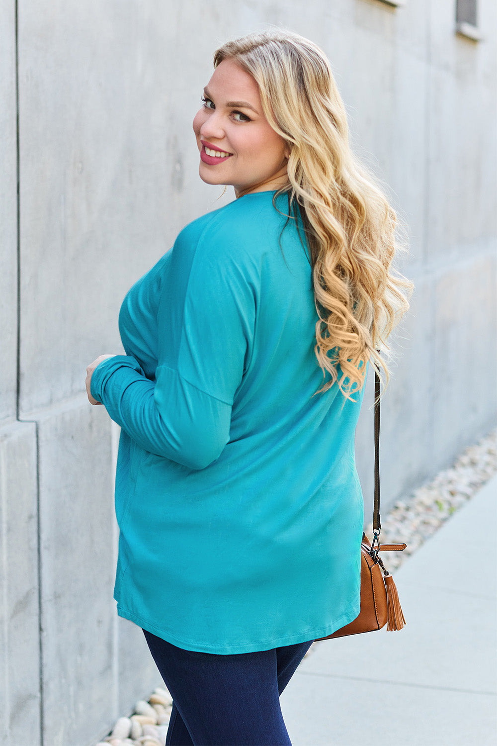 Basic Bae Full Size Round Neck Dropped Shoulder T-Shirt in Army Green - alternate view 15