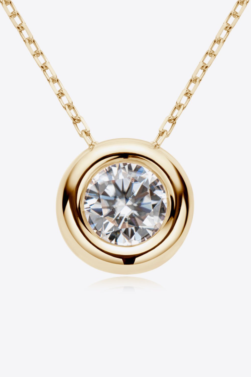 1 Carat Moissanite Pendant 925 Sterling Silver Necklace - SeaTown Outfitters