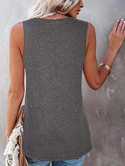 Round Neck Wide Strap Tank