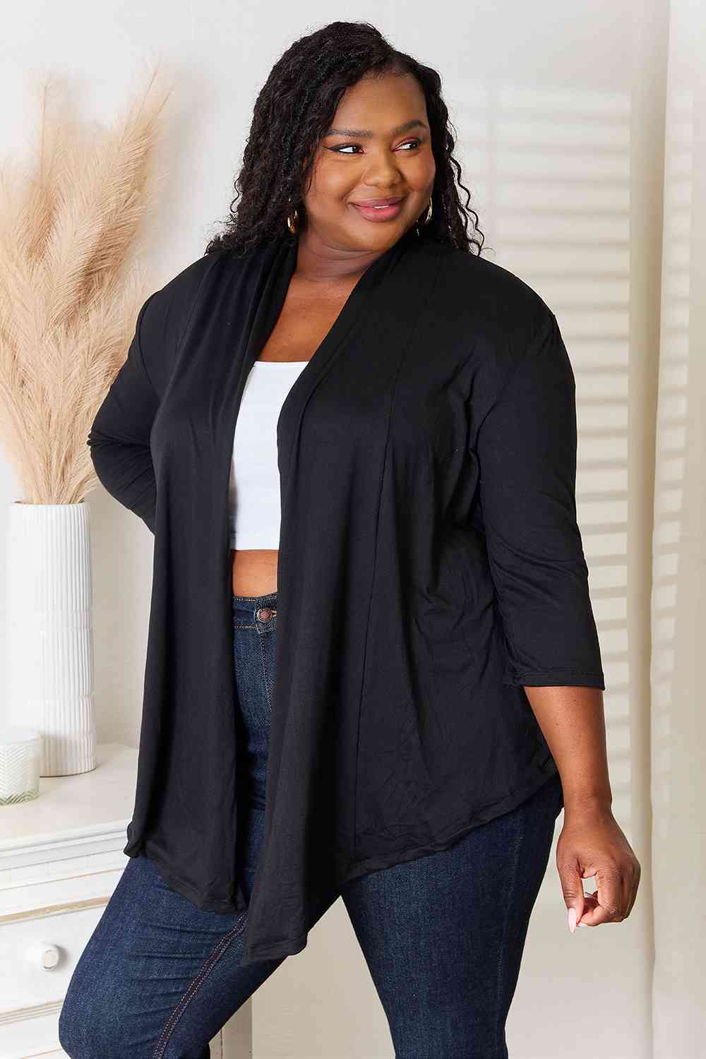 Culture Code Full Size Open Front Cardigan - SeaTown Outfitters