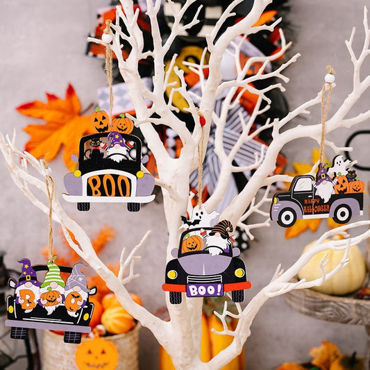 4 - Piece Halloween Element Car - Shape Hanging Widgets - SeaTown Outfitters