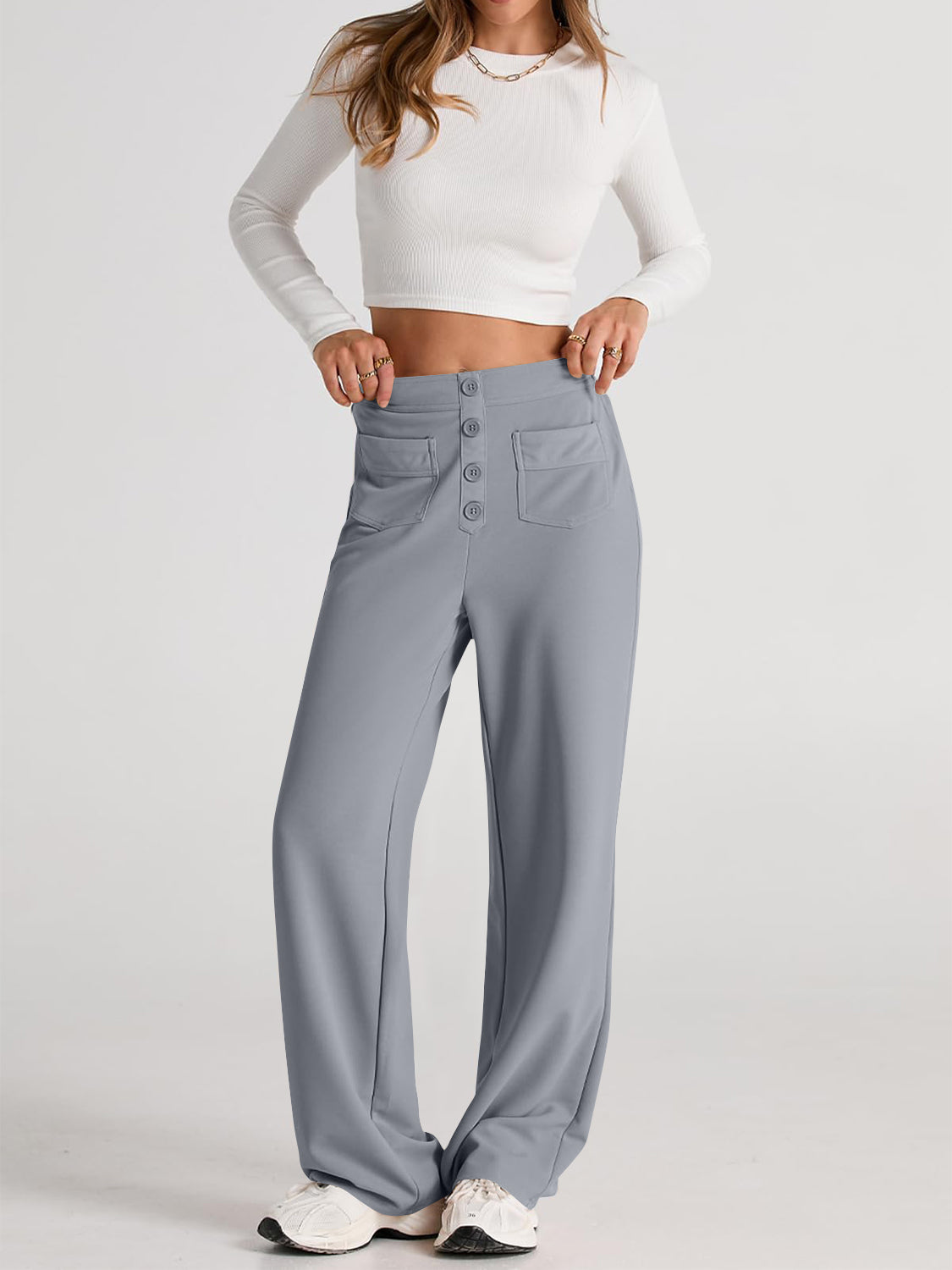 High Waist Wide Leg Pants