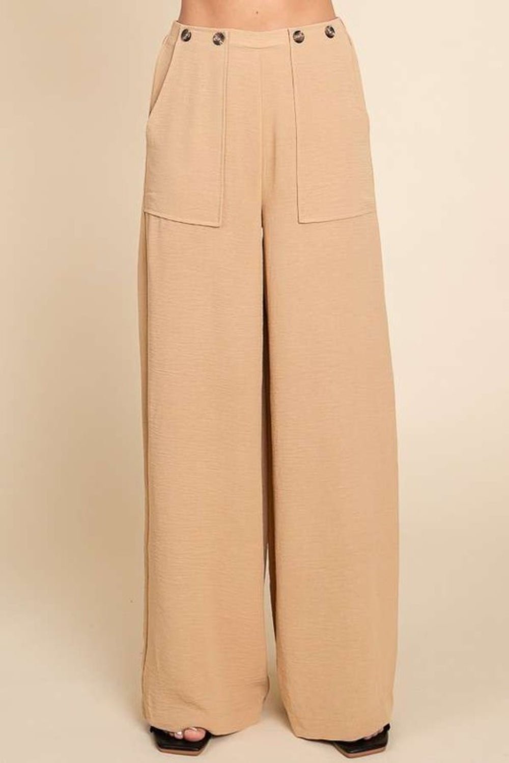 Culture Code Full Size High Waist Wide Leg Cargo Pants - SeaTown Outfitters