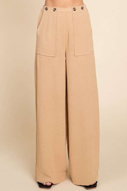 Culture Code Full Size High Waist Wide Leg Cargo Pants - SeaTown Outfitters