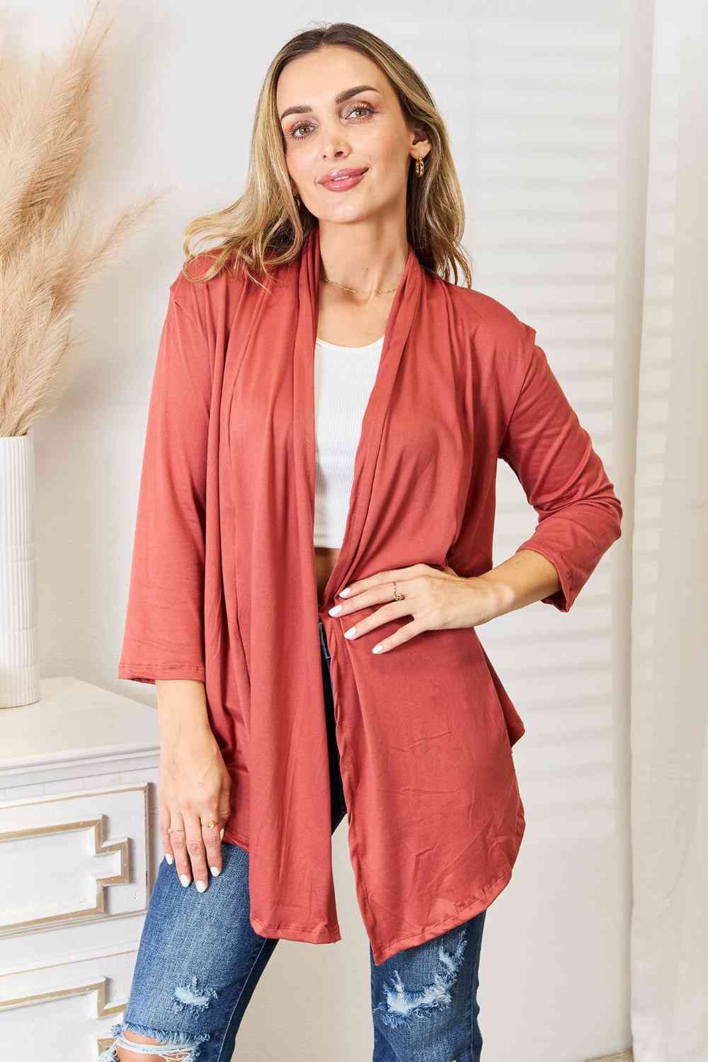 Culture Code Full Size Open Front Cardigan - SeaTown Outfitters