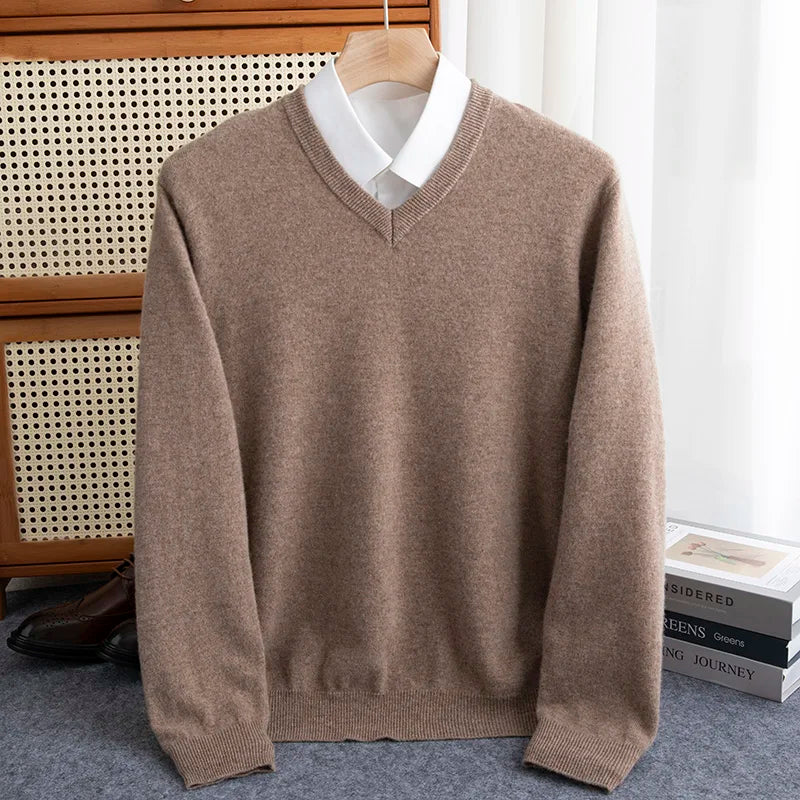 100% Merino Wool Sweater Long Sleeve Soft Knit