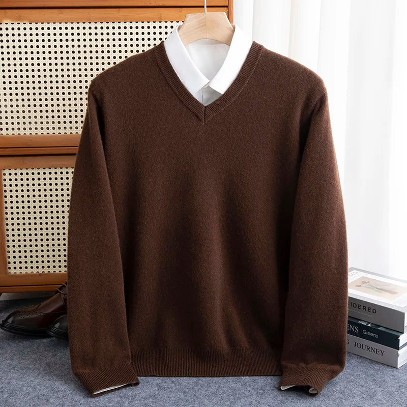 100% Merino Wool Sweater Long Sleeve Soft Knit