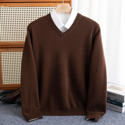 100% Merino Wool Sweater Long Sleeve Soft Knit