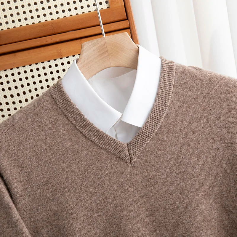 100% Merino Wool Sweater Long Sleeve Soft Knit