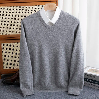 100% Merino Wool Sweater Long Sleeve Soft Knit