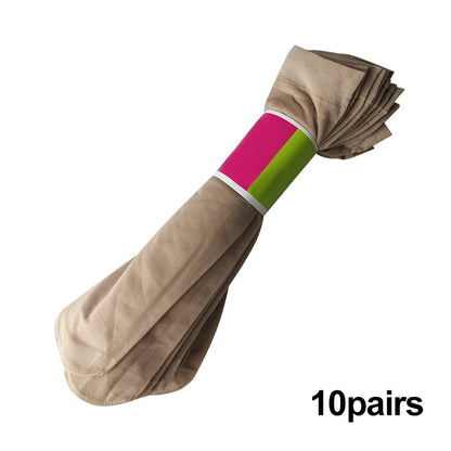 Velvet Sheer Ankle Socks Set for Women | Soft Thin Nylon Silk Socks Pack