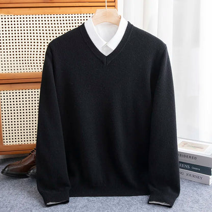 100% Merino Wool Sweater Long Sleeve Soft Knit
