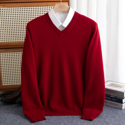 100% Merino Wool Sweater Long Sleeve Soft Knit