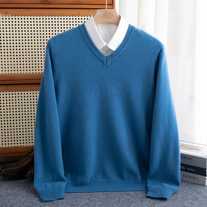 100% Merino Wool Sweater Long Sleeve Soft Knit