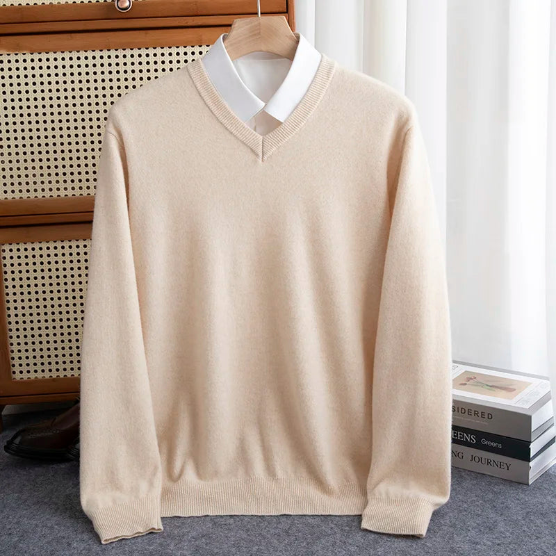 100% Merino Wool Sweater Long Sleeve Soft Knit