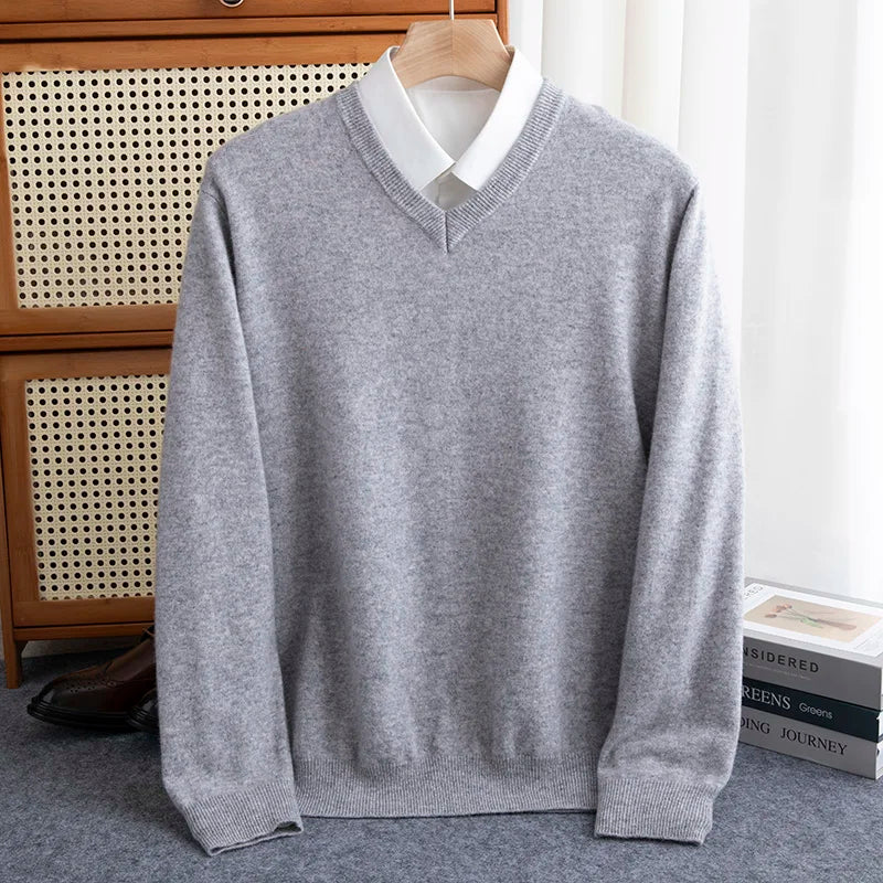 100% Merino Wool Sweater Long Sleeve Soft Knit