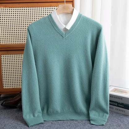 100% Merino Wool Sweater Long Sleeve Soft Knit