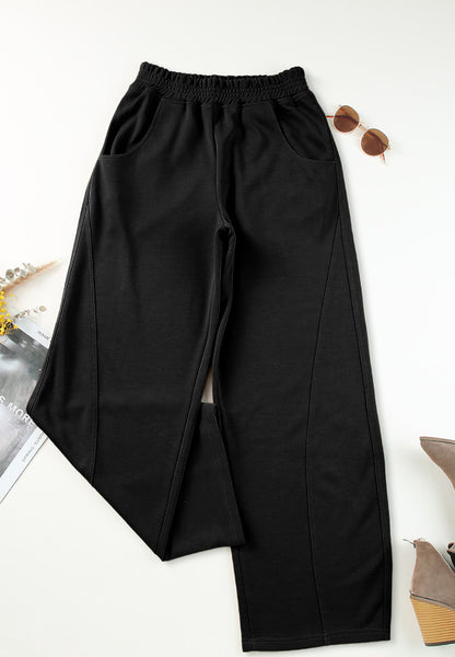 Elastic Waist Sweatpants with Pockets