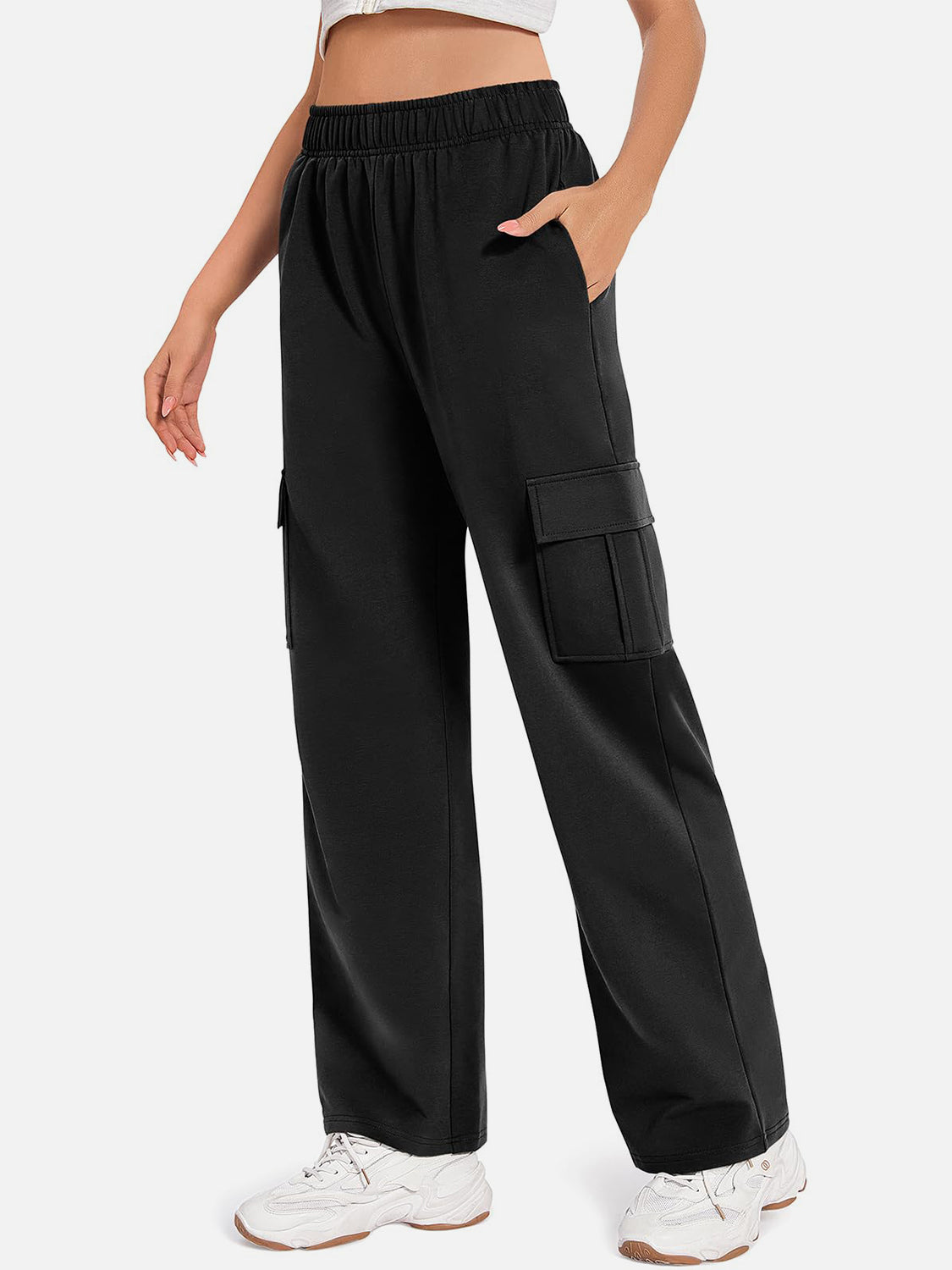 Pocketed High Waist Pants