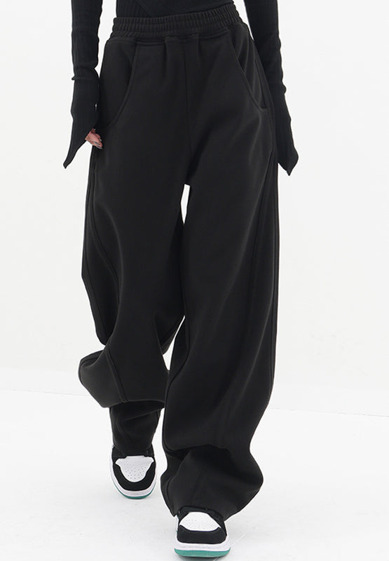 Elastic Waist Sweatpants with Pockets