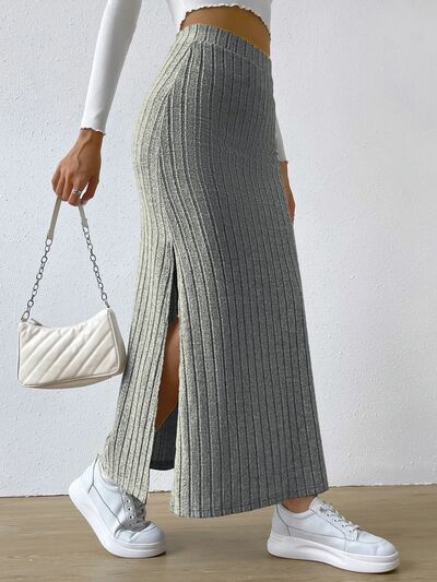 Slit High Waist Skirt