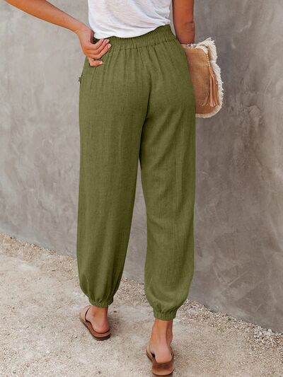 High Waist Cropped Pants