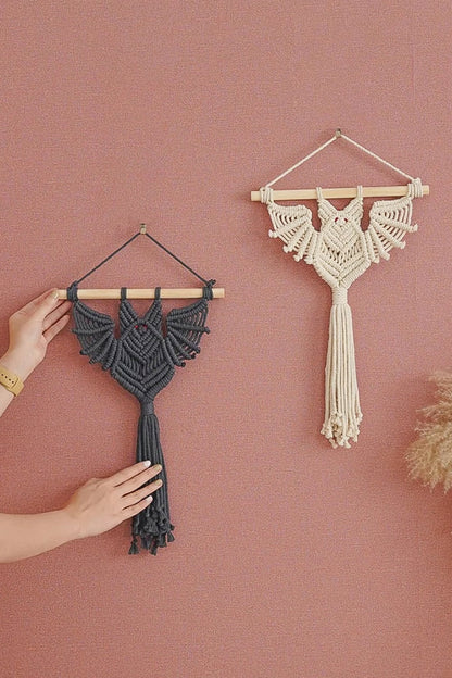 19.7" Bat Macrame Wall Plant Hanger - SeaTown Outfitters