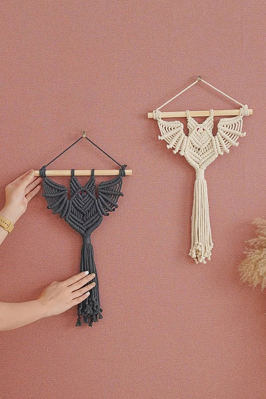 19.7" Bat Macrame Wall Plant Hanger - SeaTown Outfitters