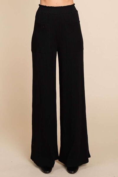 Culture Code Full Size High Waist Wide Leg Pants - SeaTown Outfitters