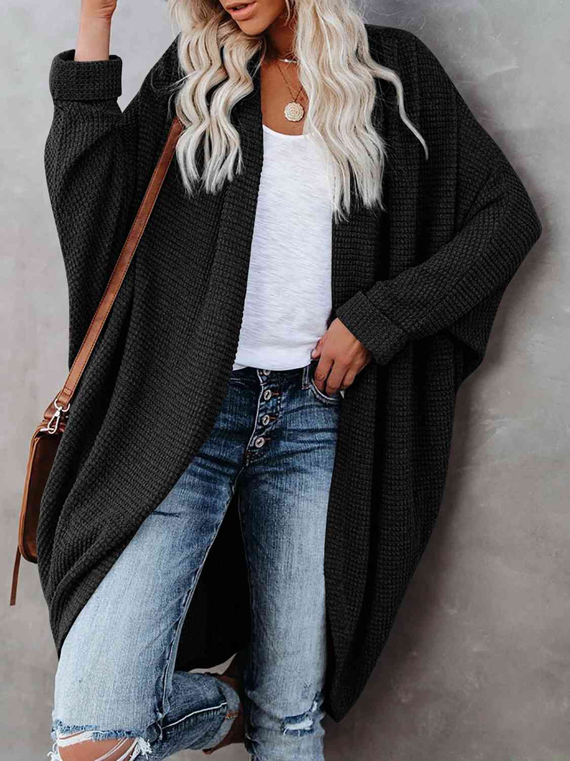 Open Front Long Sleeve Cardigan