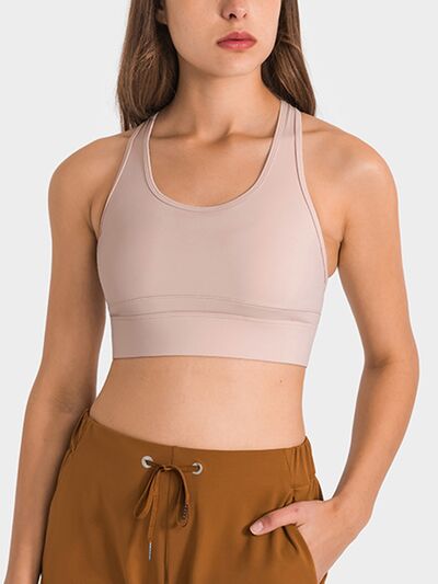 Double Take Round Neck Racerback Cropped Tank